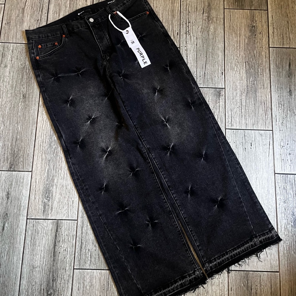 Purple Men's Relaxed Black Jeans